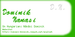 dominik nanasi business card